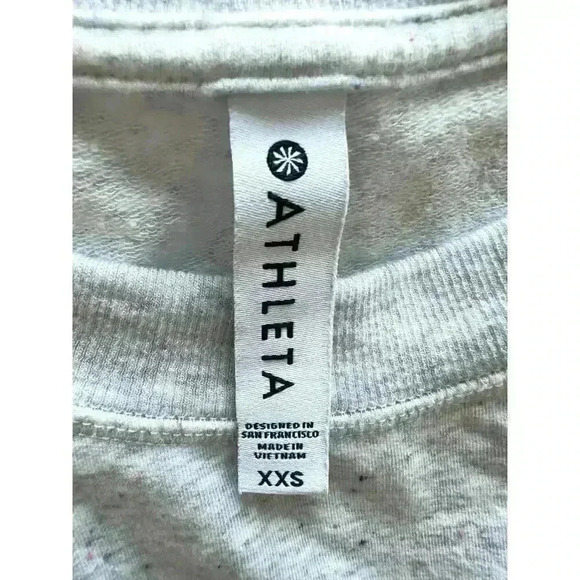 Athleta Coaster Luxe Fog Gray Heather Sweatshirt Women’s Size XXS - Picture 7 of 9